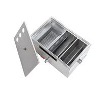 MLHDZ Stainless Steel Commercial Grease Separator with Top Inlet & Removable Filter Basket - Durable Solution for Restaurant & Factory Kitchen Grease Management(60 x 40 x 30cm)