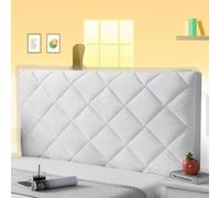mlhk Bed Headboard Cover Slipcover Padded Headboard Cover Headboard Headboard Slip Cover Cushion Slip Cover Single/Double/Queen King/Super King Size Beds,white-190cm