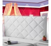 mlhk Bed Headboard Cover Slipcover Padded Headboard Cover Headboard Headboard Slip Cover Cushion Slip Cover Single/Double/Queen King/Super King Size Beds,white-150cm