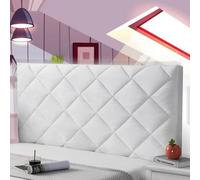 mlhk Bed Headboard Cover Slipcover Padded Headboard Cover Headboard Headboard Slip Cover Cushion Slip Cover Single/Double/Queen King/Super King Size Beds,white-180cm