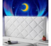 mlhk Bed Headboard Cover Slipcover Padded Headboard Cover Headboard Headboard Slip Cover Cushion Slip Cover Single/Double/Queen King/Super King Size Beds,white-200cm
