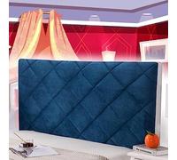 mlhk Headboard Cover Expandable Bedside Cover Slip Covers Stretch Bed Backrest Slipcover Single Double Queen, Blue-160cm