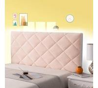 mlhk Headboard Cover King Size White Headboard Slipcover Double All Inclusive Dustproof Bed Head Protector Cover Decoration Stretch Quilted Bed Head Covers,pink-150cm