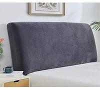mlhk Headboards Covers/Slipcover for Single/King/Double Bed Headboard Slipcover 120/150/180cm Light Grey Pink Stretch Furniture Protective Dustproof Cover for beds Wood,Darkgrey-150~165cm
