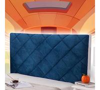 mlhk Padded Headboard Cover for Wooden Bed, Single & Double Beds, All-Inclusive, Dustproof, Anti-Collision, Kids & Adults, Blue, 150cm