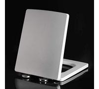 mlhk Toilet Seat Square Toilet Lid With Soft Slow Close Hinge, Mute Thicken Toilet Seats Cover,White Always Fits Never Slips Toilet Seat,White-41~48 * 36.5CM