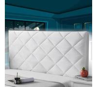 mlhk Velvet Bed Headboard Cover Superking Headboard Covers for Double All Inclusive Bed Head Cover Tight Wrap Cover Headboards Covers Single Double Queen King,white-220cm