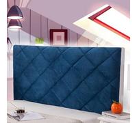 mlhk Velvet Bed Headboard Cover Superking Headboard Covers for Double All Inclusive Bed Head Cover Tight Wrap Cover Headboards Covers Single Double Queen King,blue-120cm