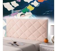 mlhk Velvet Bed Headboard Cover Superking Headboard Covers for Double Elastic Headboards Cover All-Inclusive Dustproof Padded Headboard Dustproof Bedroom Decoration,pink-160cm