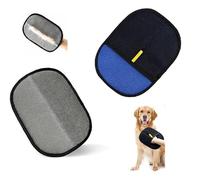 MLHpeak 2 Pack Pet Hair Removal Glove, Reusable Electrostatic Magic Brush Glove for Couch, Carpet, and Car Seat (Blue)