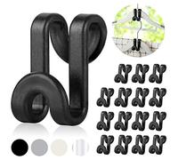 Mlici Black Clothes Hanger Connector Hooks, 70 Pcs Multi-Level Cascading Hanger Hooks, Plastic Heavy Duty Cascading Mini Hooks for Velvet Hangers Space Saver Closet Organizer
