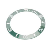 mlida Bezel Insert Protective Ring, High Hardness Exquisite Clear Scale 40mm Diameter Ceramic Watch Watch Inserts for Replacement (White Character Green Back)