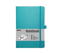 Mlife A5 Journal Notebook,Lined Hardback Notebook with Pen Holder,192 Pages,5.7 inches * 8.4 inches - for Women and Men (Pastel Aqua Marine)