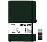 Mlife A5 Notebook-Lined Journal Notebooks with 200 Pages,100 Gsm Thick Paper,PU Hard Cover Notepad with Inside Pocket for Writing,Notepad,Journals for Women Men School Office- Green