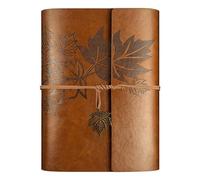 Mlife A5 PU Vintage Leather Notebook,A5 Refillable Ring Binder,Travel Diary,Sketchbook(Brown)