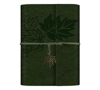 Mlife A5 PU Vintage Leather Notebook,A5 Refillable Ring Binder,Travel Diary,Sketchbook(Green)