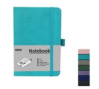 Mlife A6 Small Journal Notebook, Lined Pocket Notebook with Pen Holder, Hardback, 192 Pages, 3.9 inches * 5.5 inches - for Women and Men (Pastel Aqua Marine)