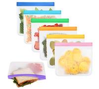 Mlife Reusable Food Storage Bag Set -Liquid Sandwich Snack Bacon Fruit Bags,Freezer Airtight Seal,Ideal for Preserving | FDA & BPA Approved | Ziplock Leakproof | 7 Packs
