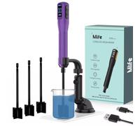 Mlife Upgraded Resin Mixer, Epoxy Resin Electric Stirrer, Paint Mixer & Timed Epoxy Resin Mixer for Epoxy Resin,Silicone Mixing, Resin Molds, DIY Crafts, Epoxy Resin Kit, with Mixer Stand(Purple)