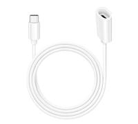 Mlifleue 1 PCS 20ft USB C Extension Cable for Ring Solar Panel, Compatible with USBC Male to Female Ring Solar Panel, Pan-Tilt Indoor Camera Security Cameras (White, 6 Meter)