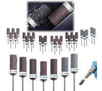 Mlifleue 28PCS Sanding Bands for Nail Drill, Drum Sander, Dre-mel Accessory, Sandpaper Sticks Set, Sanding Drums Sleeves for Wood Plastic Metal Grinding Polishing, 180/240/320/600/1000/1500/2000 Grits
