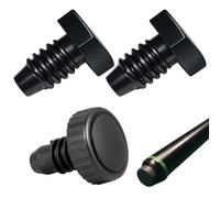 Mlifleue 3 PCS Pool Cue Butt Protectors, Rubber Plug Pool Cue Accessories Lightweight Shock, Rubber Bumper Compatible with John Parris Peradon Britannia Master Woods Powerglide (Black)