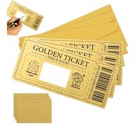 Mlifleue 3PCS Golden Ticket Scratch Cards with Envelopes, Deluxe Golden Ticket Surprise Scratch Card Reveal for Birthday, Fun Personalised Scratch Cards Gift for Men & Women