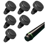 Mlifleue 6PCS Pool Cue Butt Protectors, Rubber Plug Snooker Cue Tip Caps, Durable Pool Accessories, Rubber Bumper Compatible with John Parris Peradon Britannia Master Woods Powerglide (Black)