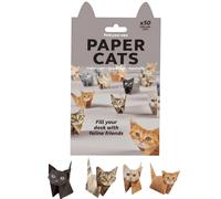 Mlifleue DIY Paper Cats Kit, 50PCS Origami Cats Kit, 3D Handmade Origami Paper for Beginner Handmade Home Decoration Gift, Adult Crafts, Cat Gifts for Cat Lovers