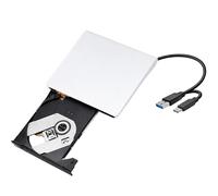Mlifleue External DVD Drive for Laptop, Portable USB 3.0 Type-C CD Burner, High Speed CD Reader Rw Writer DVD Reader for Laptop, Desktop, Pc, Mac, Ios, Windows 11/10 / 8/7 / Xp/Linux/Vista