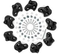 Mlijzard Climbing Wall Grips for Kids, Rock Climbing Holds Climbing Frame Accessories, Climbing Rocks for Children, Stepping Stones Indoor Outdoor Climbing Frames (Black)