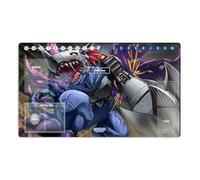 Mlikemat New DTCG Duel Playmat Digimon Metal Greymon Anime Trading Card Game Mat Pad with Zones + Free Bag
