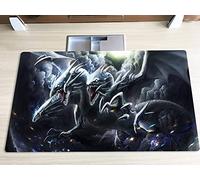 Mlikemat New Playmat Blue-Eyes Ultimate Dragon TCG CCG Trading Card Game Mat No Zones + Free Bag (ZD014-106-K-No Zones)