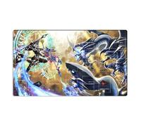 Mlikemat New Playmat Blue-Eyes White Dragon & Dark Magician Mouse Pad TCG CCG Trading Card Game Mat + Free Bag (ZD039-01)