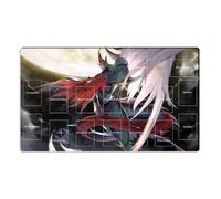 Mlikemat New Playmat Elemental Hero Flame Wingman TCG CCG Card Game Mat with Zones+ Free Bag (ZD014-438-A)