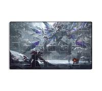 Mlikemat New Playmat Mirrorjade The Iceblade Dragon TCG CCG OCG Trading Card Game Mat with Zones + Free Bag (ZD039-893-A)