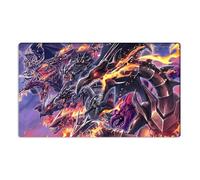Mlikemat New Playmat Red-Eyes Black Dragon TCG CCG Trading Card Game Mat No Zones + Free Bag (ZD014-624-K)