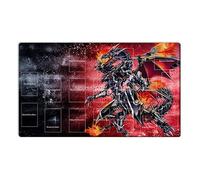 Mlikemat Playmat ZD014-198 Mouse Pad with Red Eyes, Darkness, Dragon, TCG CCG OCG Trading Card Game Mat + Free Bag