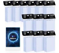 Mlikero 1200 Pcs Card Sleeves, Perfect Fit Inner Sleeves Ideal for Double-Sleeving, Trading Card Sleeve Fit for Game Cards, Sports Cards (64 x 89 mm)