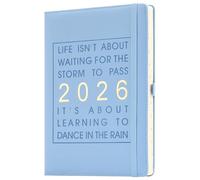 Mljtoyo A4 Diary 2026 Day per Page,Productivity Daily Planner from Jan 2026 to Dec 2026,Organizer Weekly Monthly Planner with Pen Holder (SKY BLUE 2026, A4)