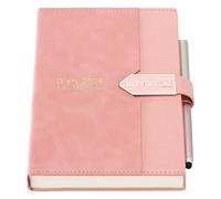 Mljtoyo A5 Diary 2026 Day per Page,Hardcover Productivity Daily Planner Diary, Full Year Planner form Jan 2026 to Dec 2026 with Pen,3Bookmarks,Back Pocket, Color Side Tabs,Pink
