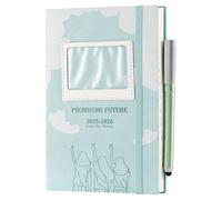 Mljtoyo Daily Planner 2025-2026, Page a Day A5 Academic Diary, July 2025-June 2026 Diary with Photo Frame,Pen,Calendar Tabs,Stickers,3 Bookmarks,Back Pocket,Thick Paper(GREEN)