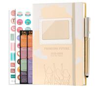 Mljtoyo Daily Planner 2025-2026, Page a Day A5 Academic Diary, July 2025-June 2026 Diary with Photo Frame,Pen,Calendar Tabs,Stickers,3 Bookmarks,Back Pocket,Thick Paper(YELLOW)