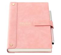 Mljtoyo Diary 2026,2026 Diary A5 Page a Day,Jan-Dec 2026,Hardcover Organiser Full Year Diaries,Month Weekly Planner with Pen,Stickers,Inner Pocket,3Bookmarks,Pink