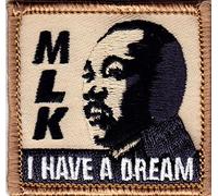 "MLK - I HAVE A DREAM" - IRON ON EMBROIDERED PATCH - HERITAGE - BLACK HISTORY