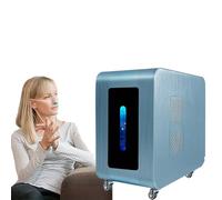 MLKHESY Hydrogen Water Inhalation Machine with Portable Pulleys, 99.99% Purity Dual Outlet, Molecular Hydrogen H2 Inhaler, PEM Ionizer, for Boost Energy, Relaxation, Improve Sleep