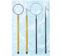MLKHESY Stainless Steel Pool Rescue Pole, FiberglassTelescopic Life-Saving Pole with Removable Ring Hook, Marine Salvage Safety Pole, Water Rescue Equipment Black(Ring) 5m