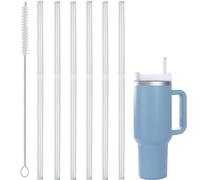 MLKSI Replacement Straw for Stanley 40 oz 30 oz Cup Tumbler, 6 Pack Extra Long Reusable Straws for Stanley 40 oz, Cup Straw for Stanley Tumbler Accessorie