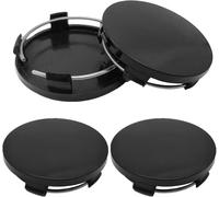 MLLAS 4 Pcs Car Hub Centre Caps for VW Ameo/Bora/Jetta/Lamando/Lavida/Passat/Phideon/Polo Vivo/Virtus, Universal Wheel Hub Caps Wheel Center Caps Waterproof Anti-Rust Dustproof,Black-60mm