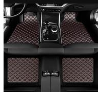 MLLAS 4Pcs Leather Car Floor For VW ID.3 GTX 2024 2025, All Weather Front Rear Row Carpet Waterproof Protection Car Accessories,Black-red